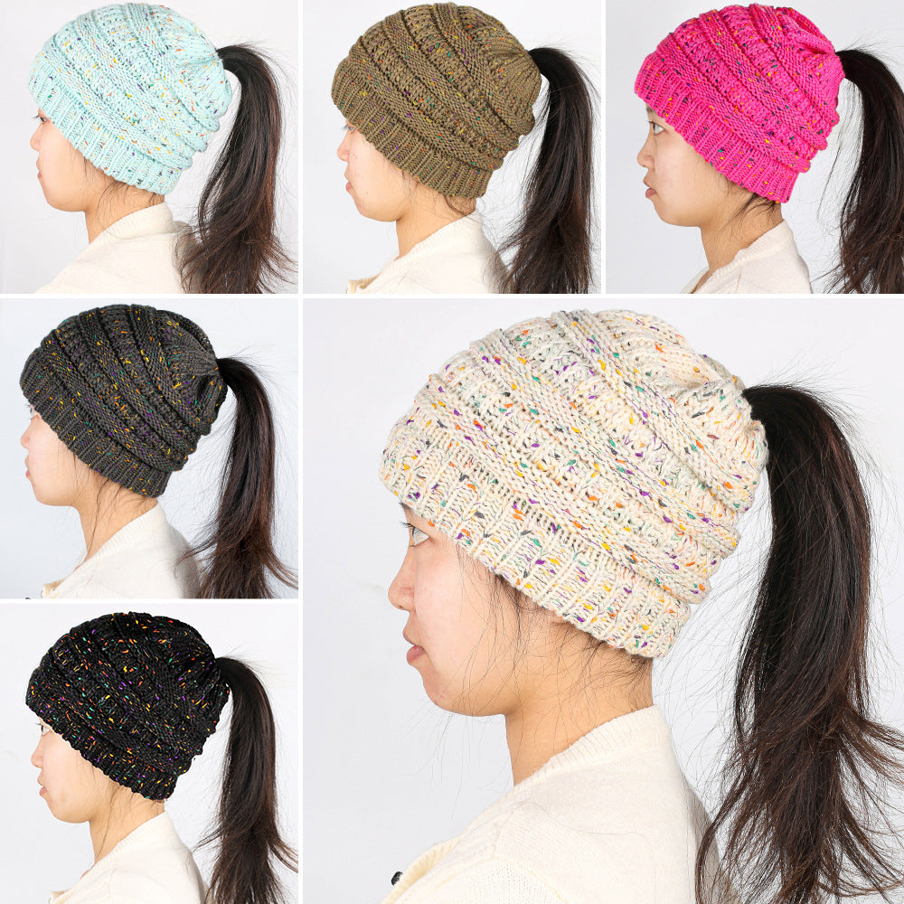 Wholesale Woolen Hat Ponytail Hat Knitted Hat